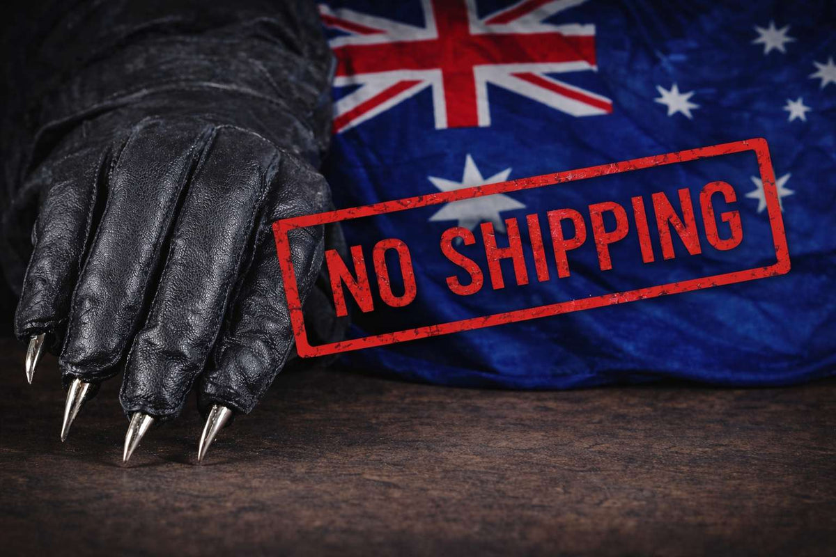 Kein Versand der Vampire Gloves nach Australien