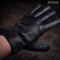 Command Gloves - Schwarze Lederhandschuhe für Männer