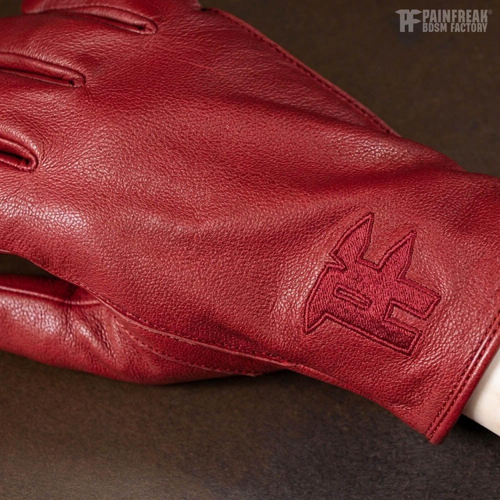 Vampire Gloves - Handschuhe aus Leder mit Nieten & Krallen RED EDITION
